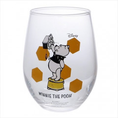 Japan Disney Round Glass - Winnie The Pooh