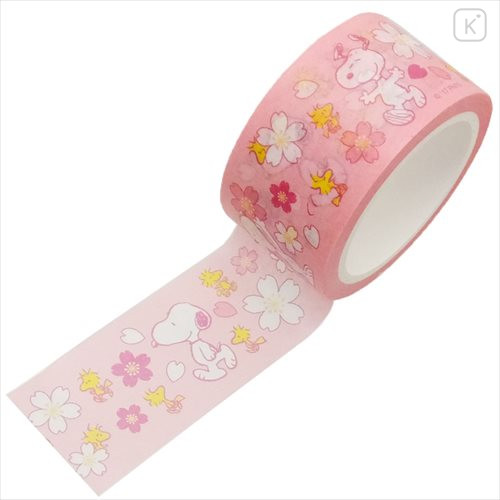 Japan Peanuts Washi Paper Masking Tape - Snoopy Sakura - 2