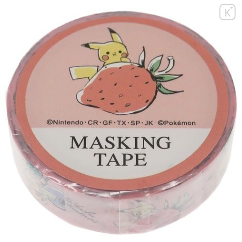 Japan Pokemon Washi Paper Masking Tape - Pikachu & Fruits - 1