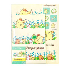 Japan Sanrio Stationery Letter Set - Pompompurin / Garden