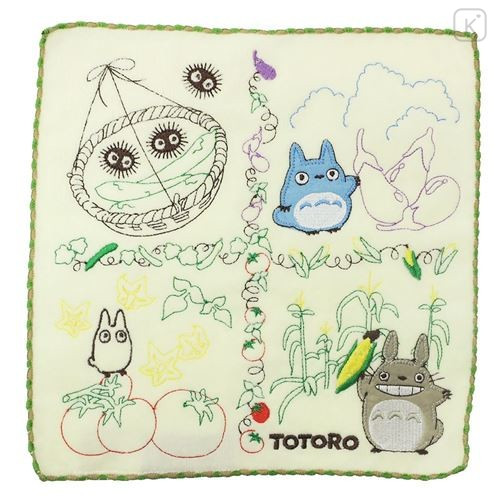 Japan Studio Ghibli Embroidery Handkerchief - My Neighbor Totoro / Vegetables - 1
