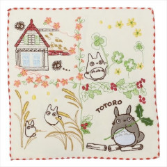 Japan Ghibli Embroidery Handkerchief - My Neighbor Totoro / Flower