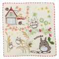 Japan Ghibli Embroidery Handkerchief - My Neighbor Totoro / Flower - 1