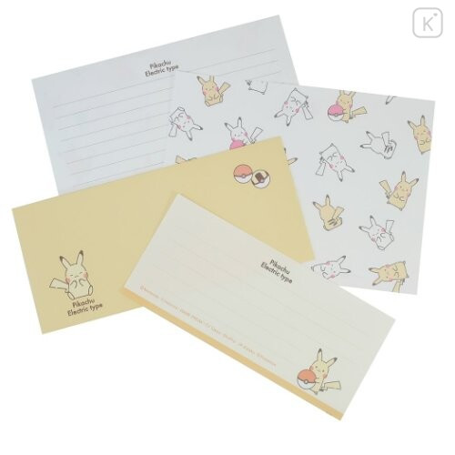 Japan Pokemon Letter Envelope Set - Pikachu / Electric Type - 1