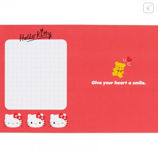 Japan Sanrio Memo Pad with Book Cover - Hello Kitty - 4