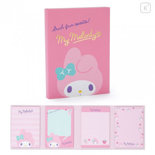 Japan Sanrio Memo Pad with Book Cover - My Melody - 1