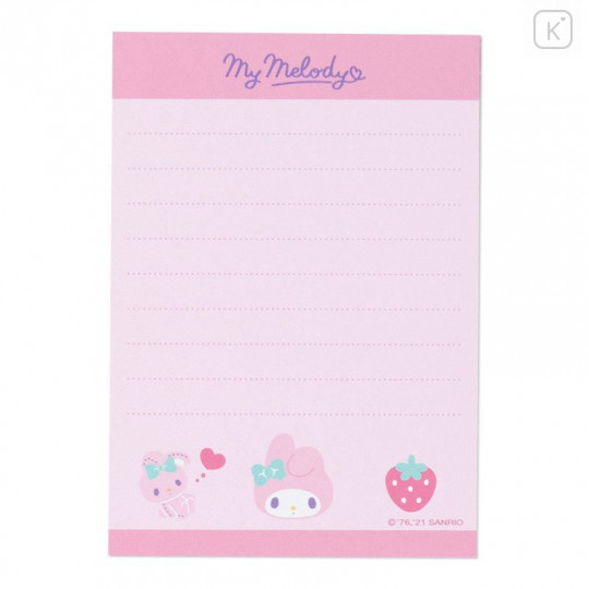 Japan Sanrio Memo Pad with Book Cover - My Melody - 7