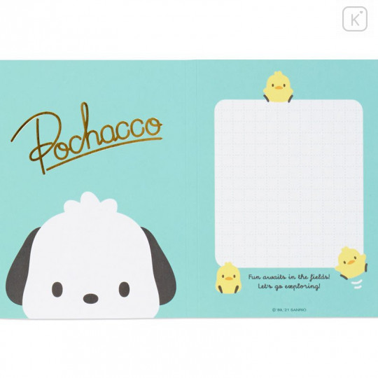 Japan Sanrio Memo Pad with Book Cover - Pochacco - 3