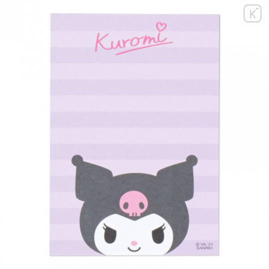 Japan Sanrio Memo Pad with Book Cover - Kuromi - 5