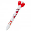 Japan Sanrio Two Color Mimi Pen - Hello Kitty / Ribbon - 1
