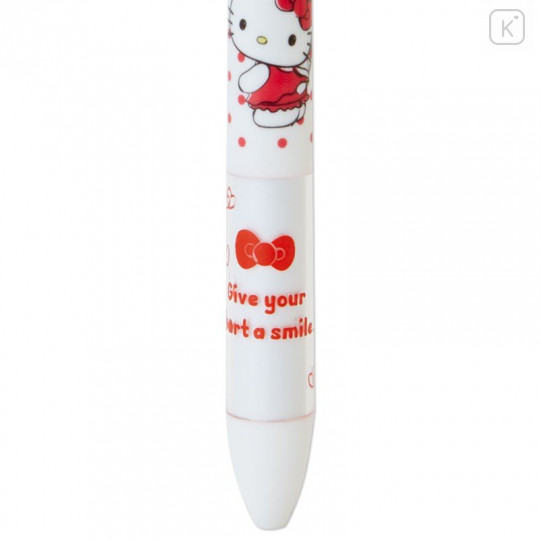 Japan Sanrio Two Color Mimi Pen - Hello Kitty / Ribbon - 3