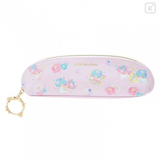 Japan Sanrio Slim Pen Case - Little Twin Stars / Lovely Floral - 1