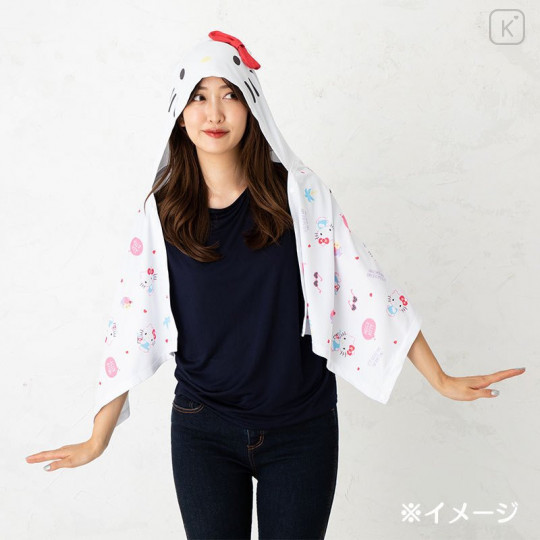 Japan Sanrio Hooded Cool Towel - Hello Kitty - 7