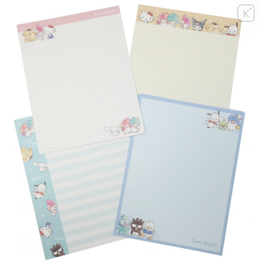 Japan Sanrio Volume Up Letter Set - Sanrio Family / Watercolor - 2