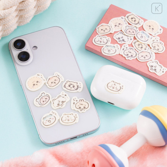 Japan Chiikawa Flake Sticker Set - Chiikawa : Chiikawa Baby Characters Face - 2