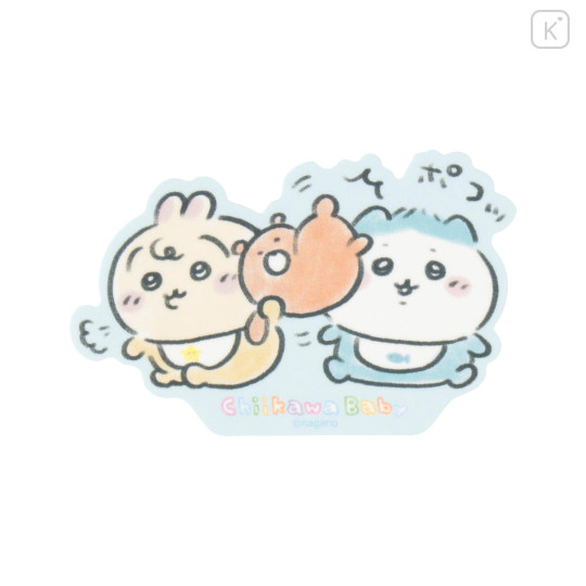 Japan Chiikawa Vinyl Sticker - Hachiware & Usagi : Chiikawa Baby Playing Bear - 1