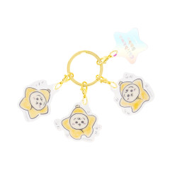 Japan Chiikawa Quadruple Acrylic Charm Keychain - Usagi : Chiikawa Baby Star Swaddle