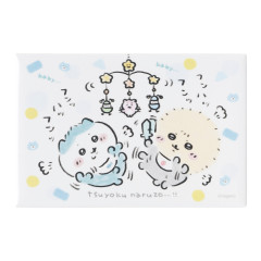 Japan Chiikawa Square Magnet - Hachiware & Rakko : Chiikawa Baby Too Difficult