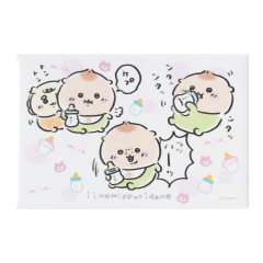 Japan Chiikawa Square Magnet - Kurimanju & Shisa : Chiikawa Baby You're Drinking Well