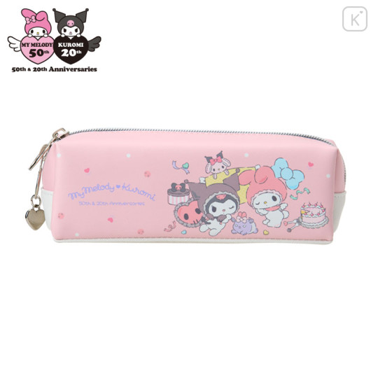 Japan Sanrio Box Pencil Case - Kuromi & My Melody : My Melody 50th & Kuromi 20th Anniversary Angel - 1