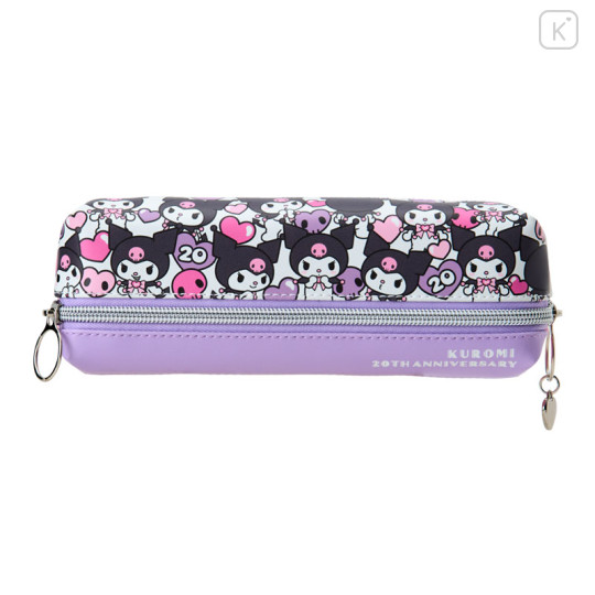Japan Sanrio 2 Pockets Pencil Case - Kuromi & My Melody : My Melody 50th & Kuromi 20th Anniversary - 2