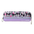 Japan Sanrio 2 Pockets Pencil Case - Kuromi & My Melody : My Melody 50th & Kuromi 20th Anniversary - 2