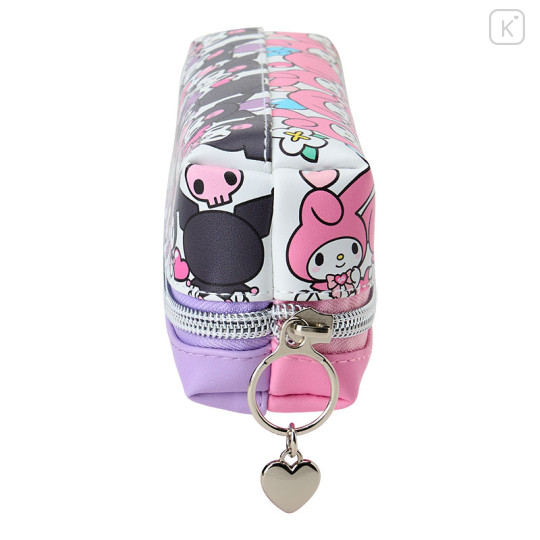 Japan Sanrio 2 Pockets Pencil Case - Kuromi & My Melody : My Melody 50th & Kuromi 20th Anniversary - 3