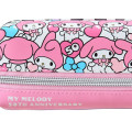 Japan Sanrio 2 Pockets Pencil Case - Kuromi & My Melody : My Melody 50th & Kuromi 20th Anniversary - 5