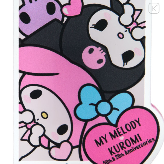 Japan Sanrio Acrylic Clip - Kuromi & My Melody : My Melody 50th & Kuromi 20th Anniversary Happy - 3