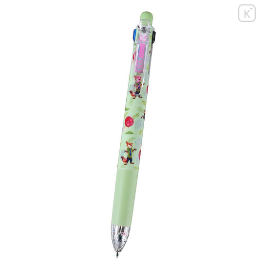 Japan Disney Store Sarasa Multi 4+1 Gel Pen & Mechanical Pencil - Zootopia : Green - 2