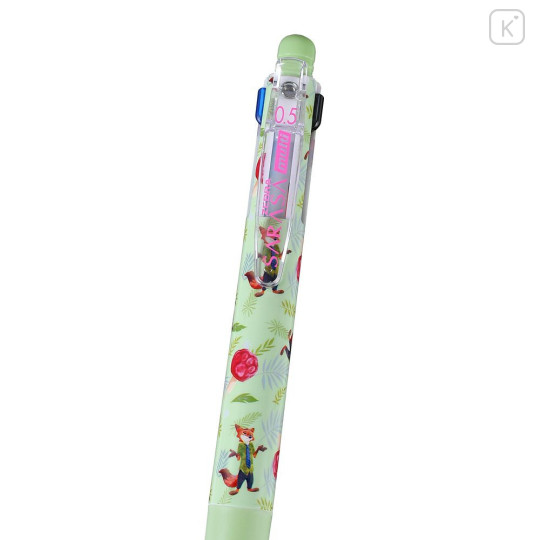 Japan Disney Store Sarasa Multi 4+1 Gel Pen & Mechanical Pencil - Zootopia : Green - 4