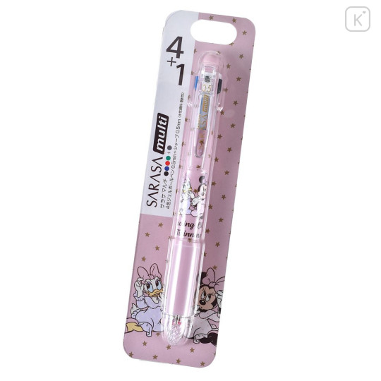 Japan Disney Store Sarasa Multi 4+1 Gel Pen & Mechanical Pencil - Daisy & Minnie : Pink - 1