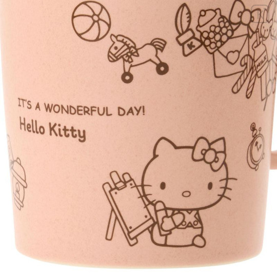 Japan Sanrio Mino Ware Mug - Hello Kitty : Wonderful Day - 4