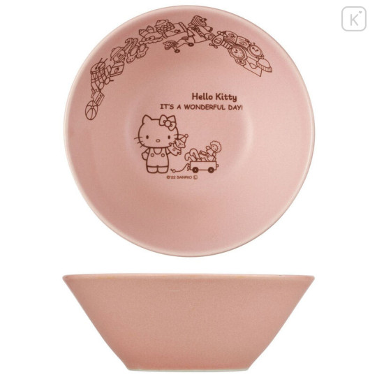 Japan Sanrio Mino Ware Small Bowl - Hello Kitty : Wonderful Day - 3