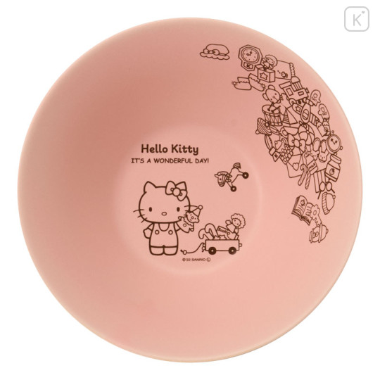 Japan Sanrio Mino Ware Large Bowl - Hello Kitty : Wonderful Day - 2