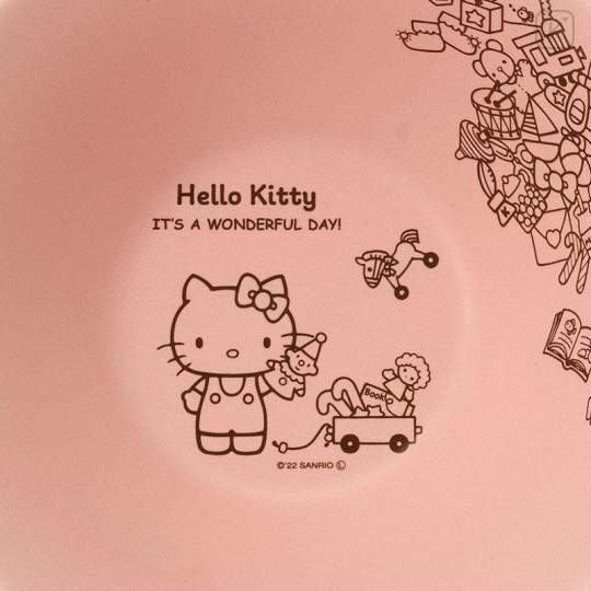 Japan Sanrio Mino Ware Large Bowl - Hello Kitty : Wonderful Day - 5