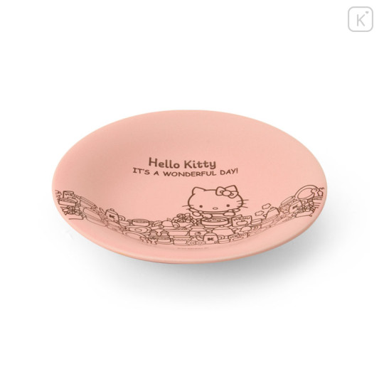 Japan Sanrio Mino Ware Medium Plate - Hello Kitty : Wonderful Day - 1