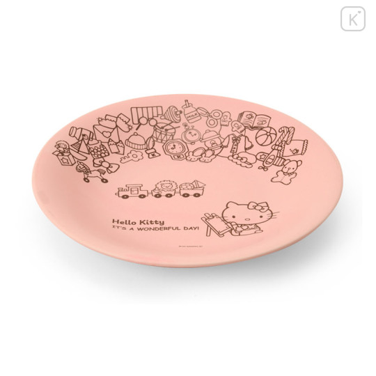 Japan Sanrio Mino Ware Large Plate - Hello Kitty : Wonderful Day - 1
