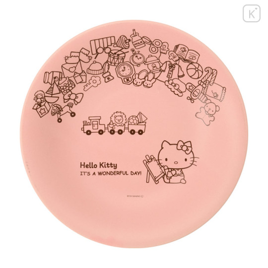 Japan Sanrio Mino Ware Large Plate - Hello Kitty : Wonderful Day - 2