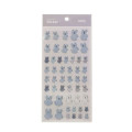 Japan Miffy Silver Foil Seal Sticker - Miffy : Face Grey - 1