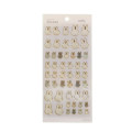 Japan Miffy Gold Foil Seal Sticker - Miffy : Face Grey - 1