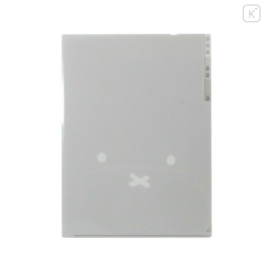 Japan Miffy 3 Pockets A4 Index File - Miffy : Face Grey - 1