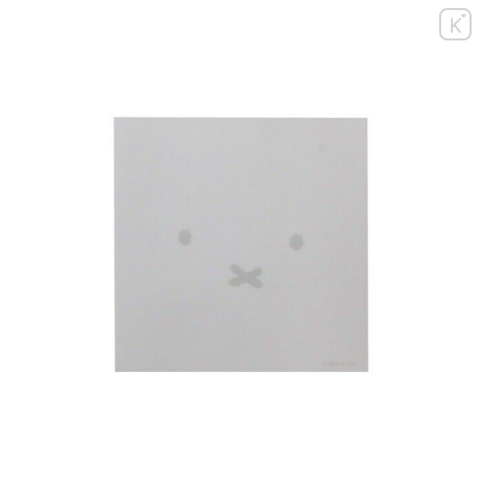 Japan Miffy Square Memo Pad - Miffy : Face Grey - 3