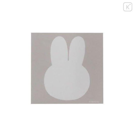 Japan Miffy Square Memo Pad - Miffy : Face Grey - 4
