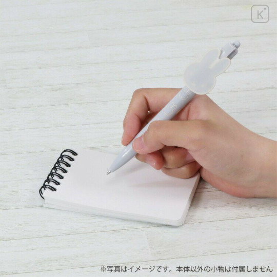 Japan Miffy Mascot Ballpoint Pen - Miffy : Face Grey - 2