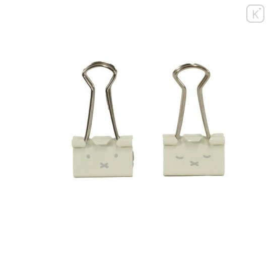 Japan Miffy Binder Clip Set - Miffy : Face Ivory - 2