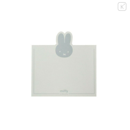 Japan Miffy Mini Message Card - Miffy : Face Grey - 3