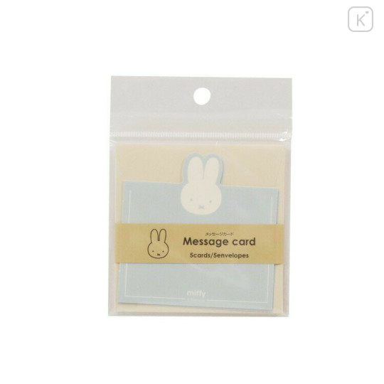 Japan Miffy Mini Message Card - Miffy : Face Ivory - 1
