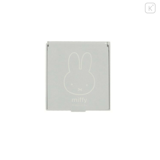 Japan Miffy Folding Mirror - Miffy : Face Grey - 1
