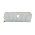 Japan Miffy Pen Pouch Pencil Case - Miffy : Face Grey - 1
